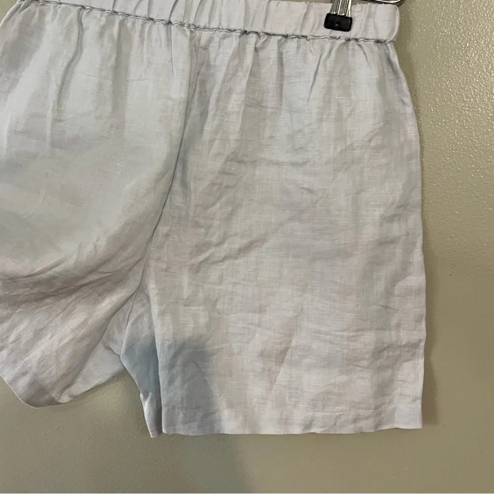 Wilfred Free Women's Light Gray Linen Shorts Pull On Beach Vacation  S